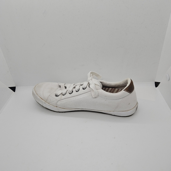 Taos Star Burst white canvas low top sneakers size 7.5 - Picture 6 of 9